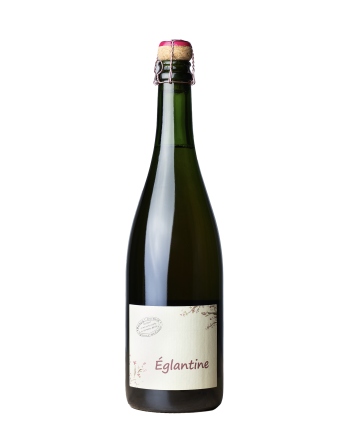 Bouteille de la cuvée de Petillant Eglantine de Benoit Courault, vigneron à faye d’Anjou, en anjou, grolleau et pineau d’aunis