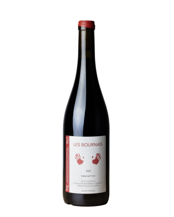 Bouteille de la cuvée Les Bournais, vigneron claire et florent bejon, près de chinon, nature, sans sulfite ajouté