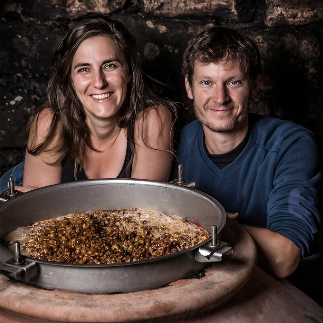 Portrait de Mathieu Deiss et Emmanuelle Milan, au vignoble du rêveur, en Alsace, domaine
