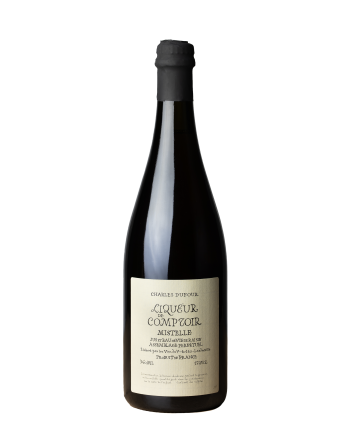 Bouteille de la cuvée Liqueur de comptoir de Charles Dufour, vigneron a Landreville dans l’Aube, mistelle