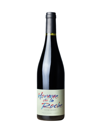 Bouteille de la cuvée de Carignan Homme de la Roche de Romain le Bars, Vigneron nature dans le Gard, à Tavel