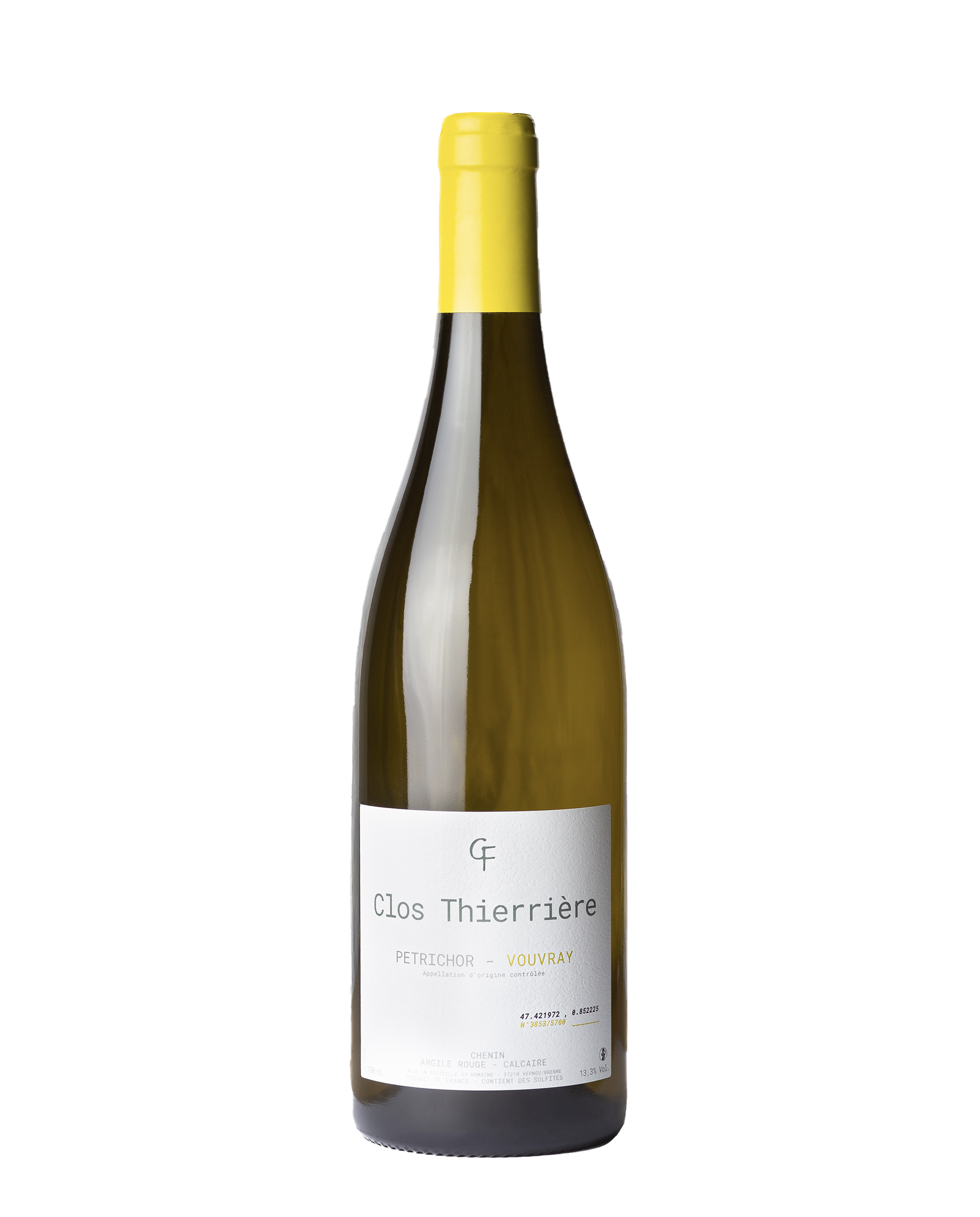 Bouteille de la cuvée Petrichor du Clos Thierrière, en appellation Vouvray