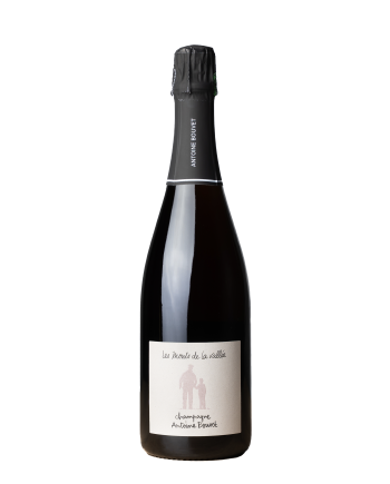 Bouteille de champagne rosé de la cuvée Mont de la Vallée d’Antoine Bouvet, champagne rosé sans sulfite ajouté