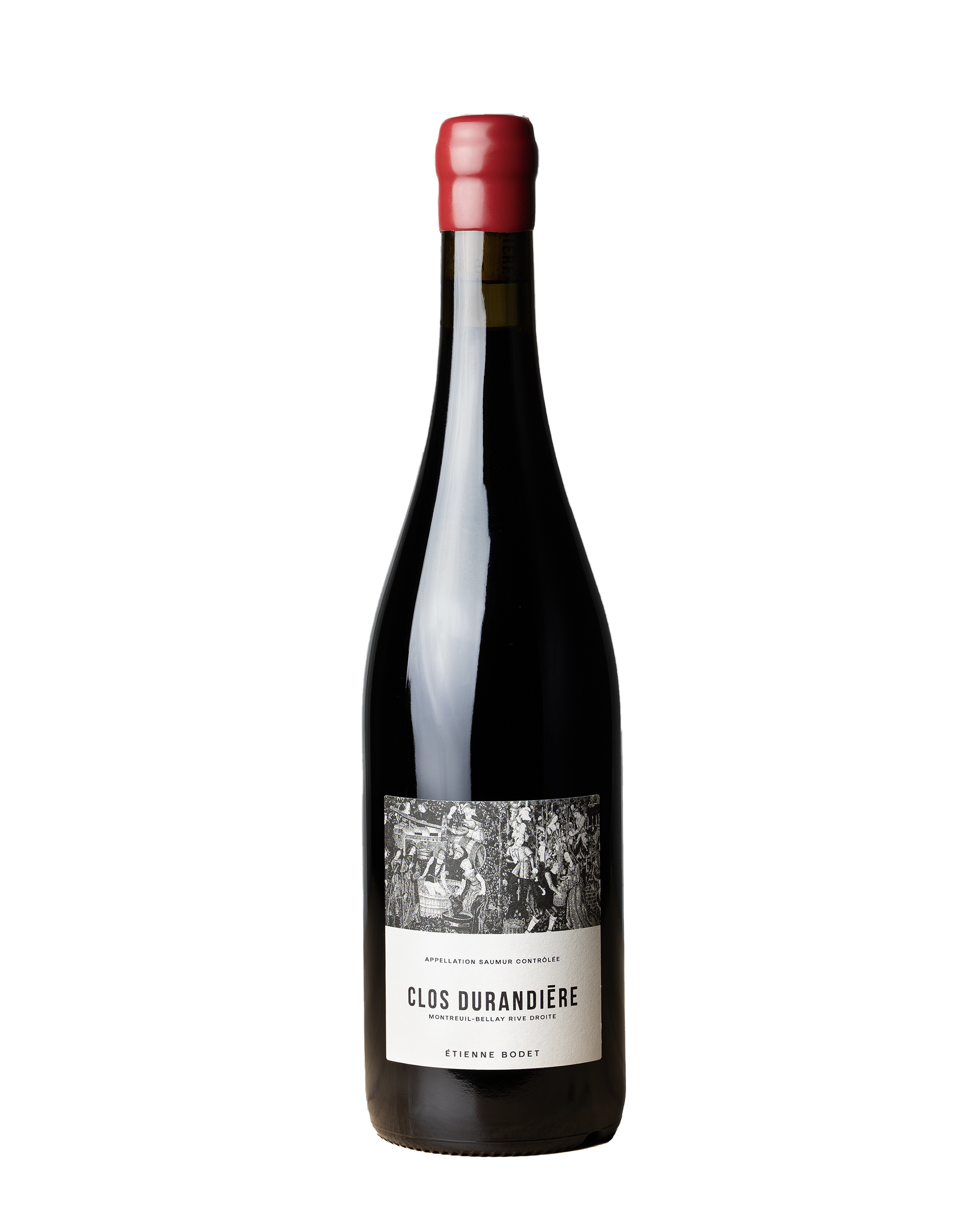 Bouteille de la cuvée Clos Durandière d’Etienne Bodet, vigneron en appellation Saumur et située à Montreuil-Bellay