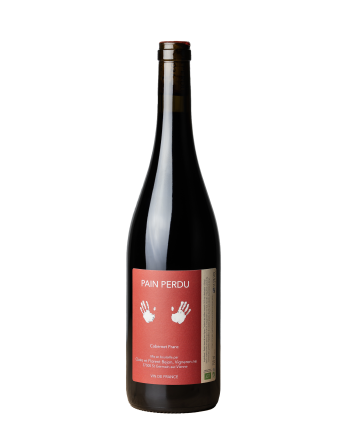 Bouteille de la cuvée Pain Perdu de Claire et Florent Bejon, vignerons natures à Saint Germain sur Loire, proche de Chinon