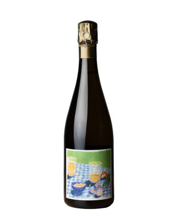 Bouteille de champagne de la cuvée Bulle de Comptoir, version 14, pirouette cacahuète, de charles Dufour, vigneron dans l’Aube, dans la Côte des Bar