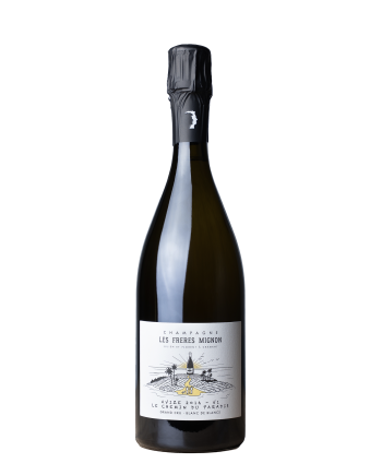 Bouteille de champagne de la cuvée Avize Le Chemin de Paradis des Frères Mignon, Grand Cru de la Côte des Blancs