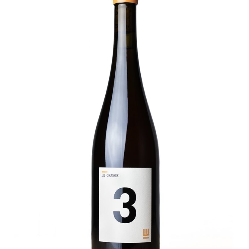 Bouteille de vin orange du vigneron nature alsacien Pierre Weber, AOC alsace, maceration de gewurztraminer