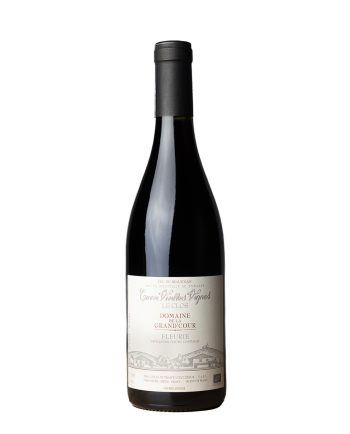 Bouteille de la cuvée La Grand’Cour vieilles vignes du domaine Dutraive, à Fleurie, dans le Beaujolais, gamay sans soufre