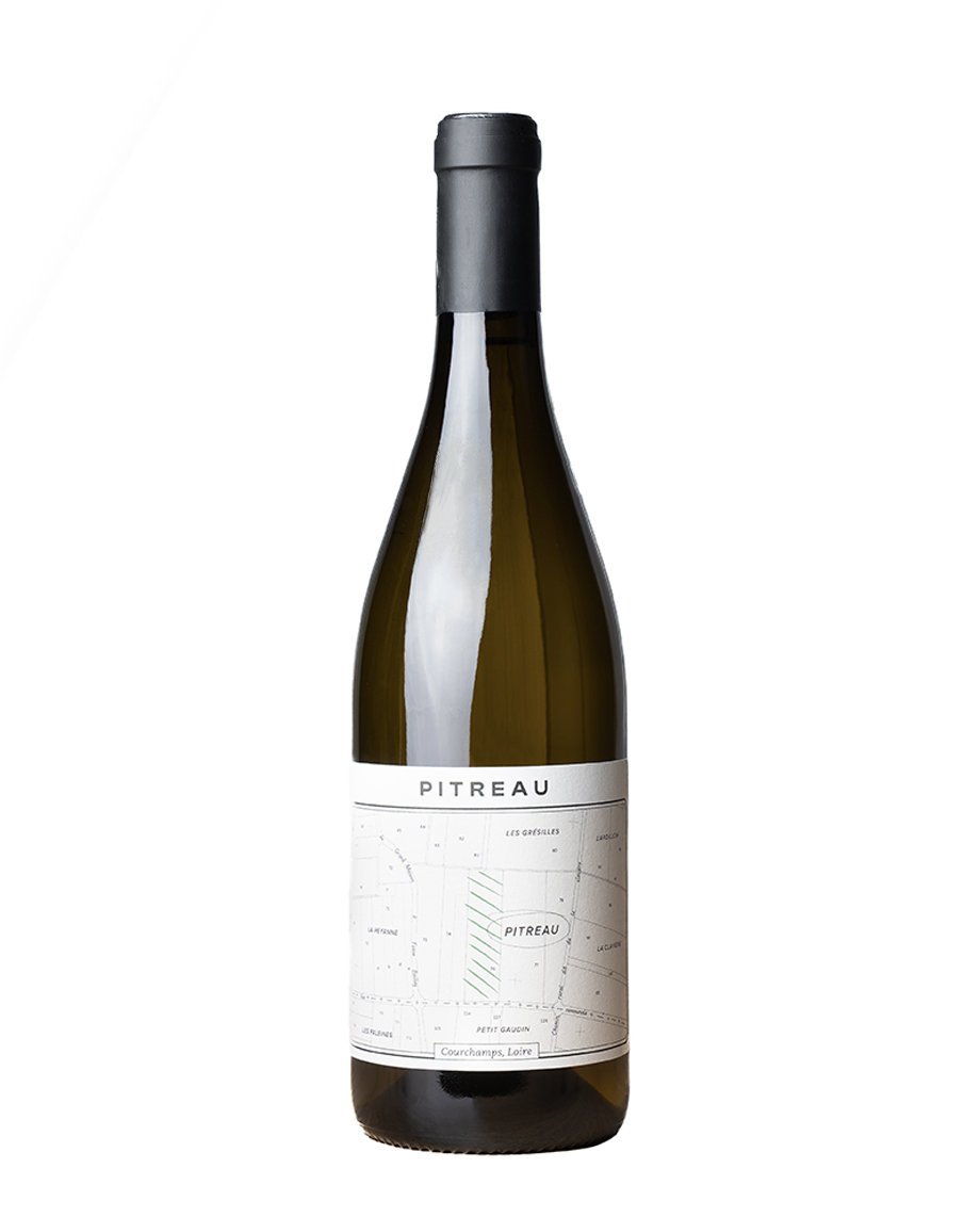 Bouteille de la cuvée Pitreau du vigneron Théo Blet en appellation Saumur, chenin blanc, courchamps