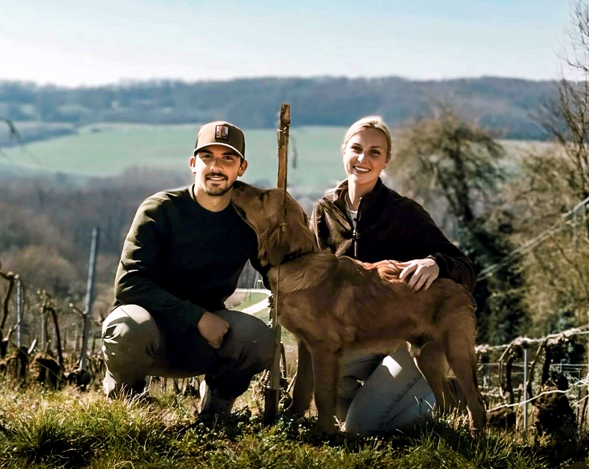 Portrait alexis et jeanne limar, vignerons en appellation Champagne à La Neuville aux Larris