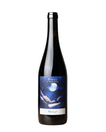 bouteille de la cuvée Obscur du domaine Terres d’Imaginaire de Mathilde Magne, en Anjou. Grolleau acheté au domaine Belargus.