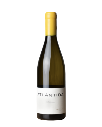 Bouteille de vin blanc de la cuvée Atlantida blanco d’ALberto orte, vin espagnol