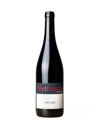 Bouteille de la cuvée DArk Knight de Mythopia en Andalousie