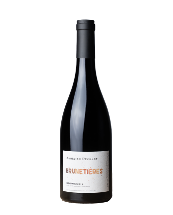 Bouteille de la cuvée Brunetières du vigneron Aurelien revillot, en appellation Bourgueil