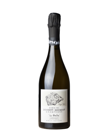 Bouteille de champagne de la cuvée Les Moulins du domaine doussot-bourdot dans la côte des bar, dans l’aube, billy Doussot