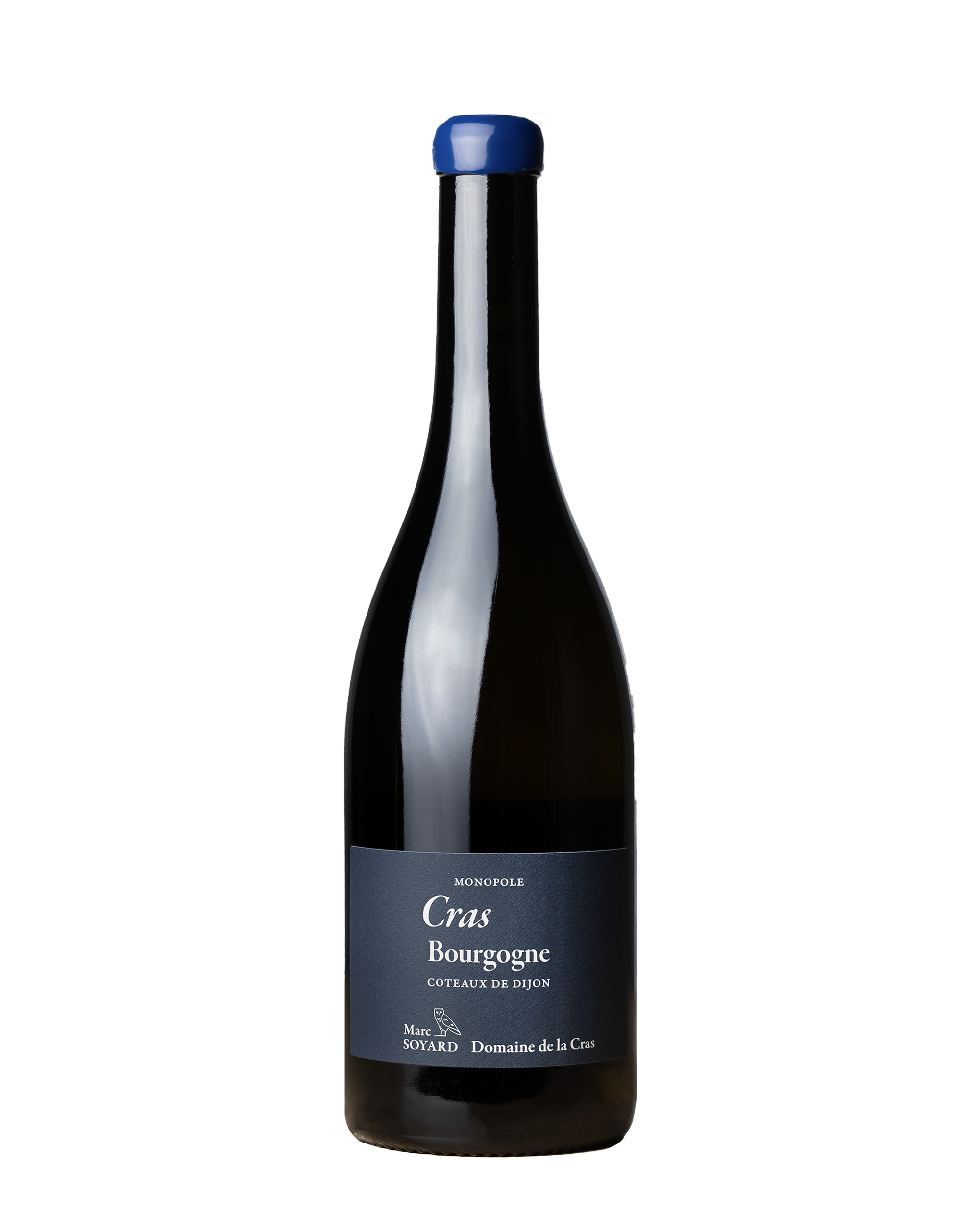 Bouteille de Bourgogne blanc, cuvée monopole du vigneron Marc Soyard au domaine de la Cras