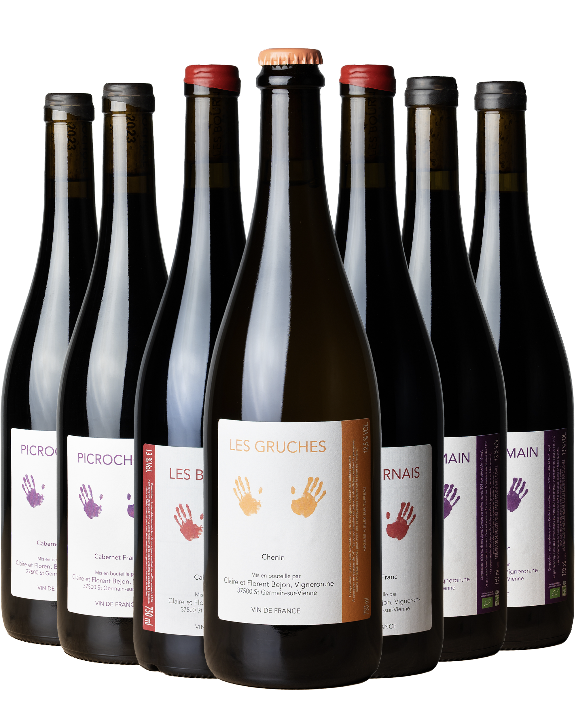 Bouteille de la cuvée Les Gruches, le blanc de claire et florent bejon, vignerons natures sur la commune de Saint Michel sur Loire près de Chinon