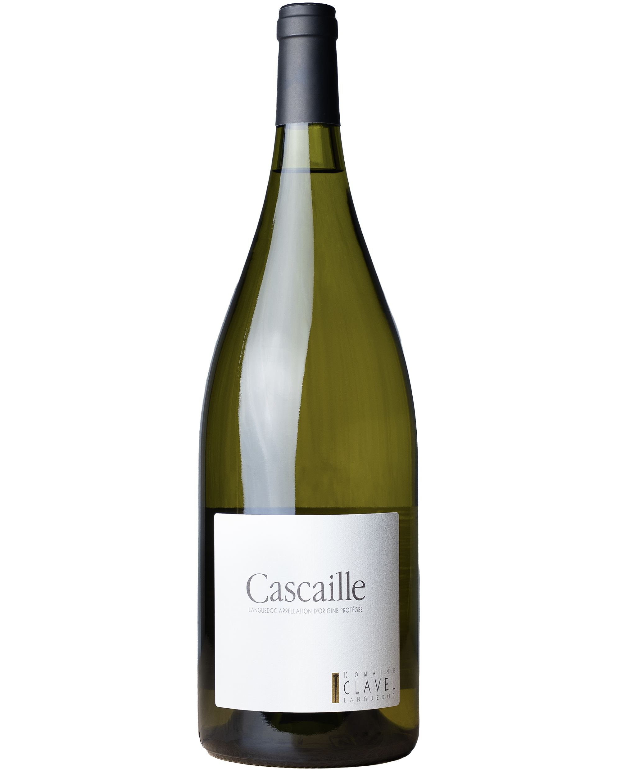 MAgnum de la cuvée Cascaille du domaine Clavel, blanc en appellation Languedoc, assas, pic saint loup